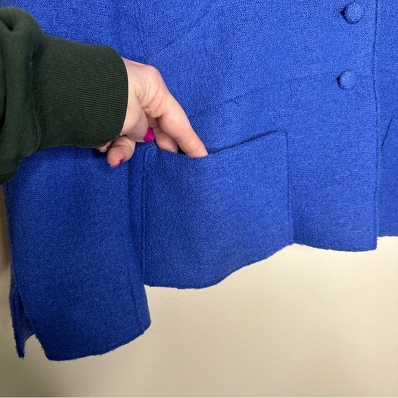 Vintage Carlisle Boiled Wool Jacket in Blue Size US 10 - Picture 2 of 8
